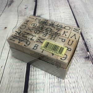Wood stamp letters and numbers